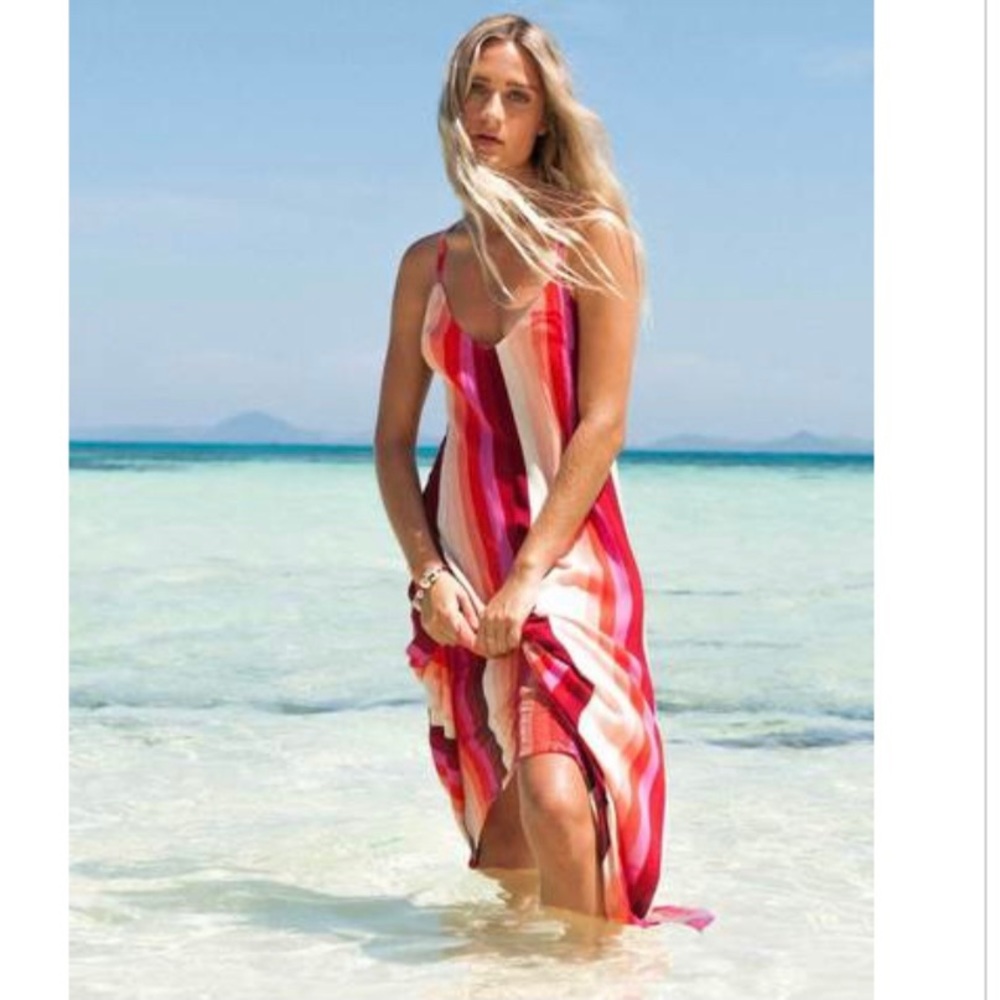 New Billabong Wanna Be Around Maxi Dress